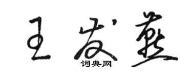 駱恆光王發燕草書個性簽名怎么寫