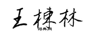 王正良王棟林行書個性簽名怎么寫