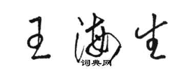 駱恆光王海生草書個性簽名怎么寫