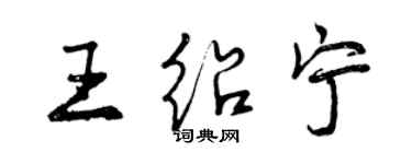 曾慶福王紹寧行書個性簽名怎么寫