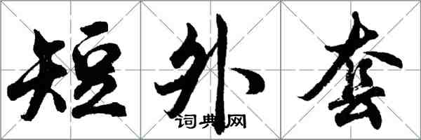 胡問遂短外套行書怎么寫