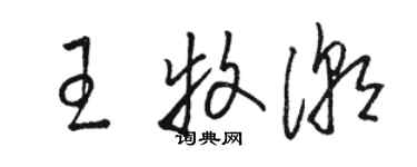 駱恆光王牧潮草書個性簽名怎么寫