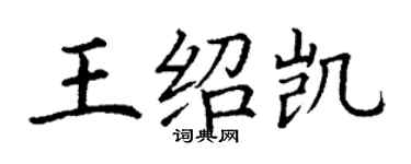 丁謙王紹凱楷書個性簽名怎么寫