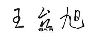 駱恆光王台旭草書個性簽名怎么寫