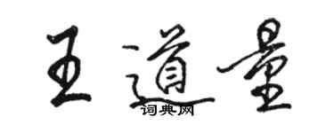 駱恆光王道量行書個性簽名怎么寫