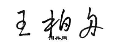 駱恆光王柏舟草書個性簽名怎么寫