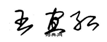 朱錫榮王宜紅草書個性簽名怎么寫