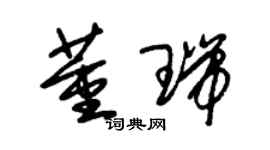 朱錫榮董瑞草書個性簽名怎么寫