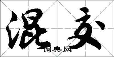 胡問遂混交行書怎么寫