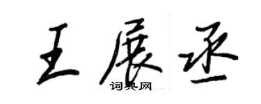 王正良王展丞行書個性簽名怎么寫