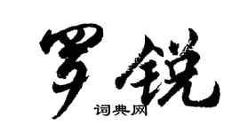 胡問遂羅銳行書個性簽名怎么寫