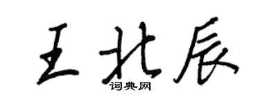 王正良王北辰行書個性簽名怎么寫