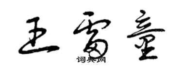 曾慶福王雷童草書個性簽名怎么寫