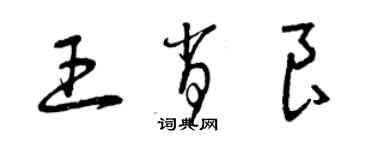 曾慶福王肖良草書個性簽名怎么寫