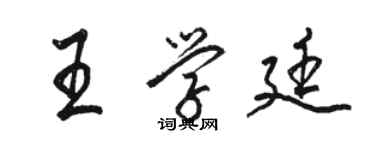 駱恆光王學廷行書個性簽名怎么寫