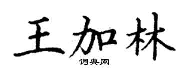 丁謙王加林楷書個性簽名怎么寫