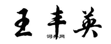 胡問遂王豐英行書個性簽名怎么寫