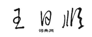 駱恆光王日順草書個性簽名怎么寫