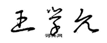 曾慶福王學允草書個性簽名怎么寫