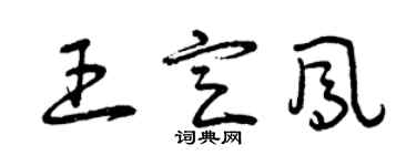 曾慶福王定鳳草書個性簽名怎么寫