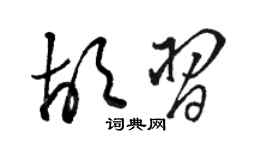 駱恆光胡習草書個性簽名怎么寫