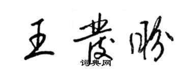 梁錦英王發盼草書個性簽名怎么寫