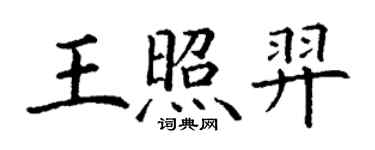 丁謙王照羿楷書個性簽名怎么寫