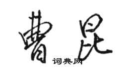 駱恆光曹昆行書個性簽名怎么寫