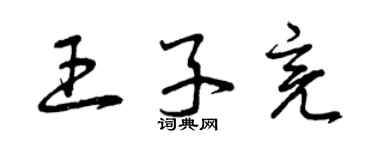 曾慶福王子亮草書個性簽名怎么寫