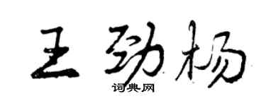 曾慶福王勁楊行書個性簽名怎么寫