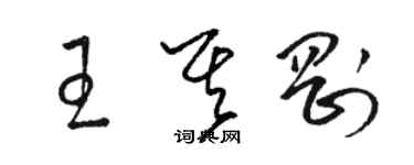 駱恆光王其剛草書個性簽名怎么寫