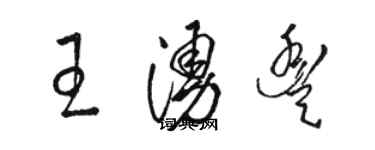 駱恆光王涌豐草書個性簽名怎么寫