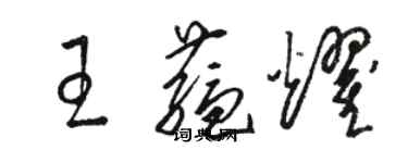駱恆光王蘊耀草書個性簽名怎么寫