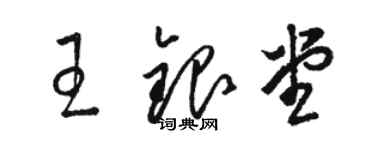 駱恆光王銀堂草書個性簽名怎么寫