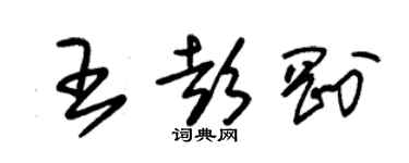 朱錫榮王彭剛草書個性簽名怎么寫