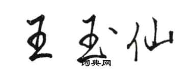 駱恆光王玉仙行書個性簽名怎么寫