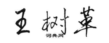 駱恆光王樹革行書個性簽名怎么寫