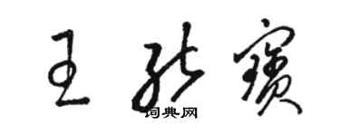 駱恆光王能寶草書個性簽名怎么寫