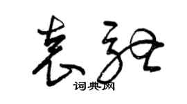 曾慶福袁馳草書個性簽名怎么寫