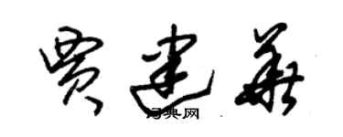 朱錫榮賈建華草書個性簽名怎么寫