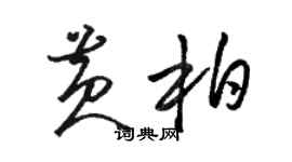 駱恆光黃柏草書個性簽名怎么寫