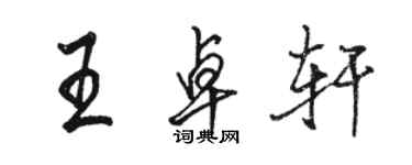 駱恆光王卓軒行書個性簽名怎么寫