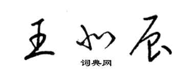 梁錦英王北辰草書個性簽名怎么寫