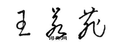 駱恆光王若菲草書個性簽名怎么寫