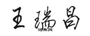 駱恆光王瑞昌行書個性簽名怎么寫