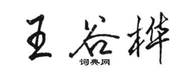 駱恆光王谷樺行書個性簽名怎么寫