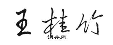 駱恆光王桂竹行書個性簽名怎么寫