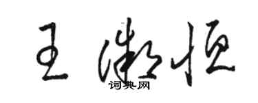 駱恆光王微恆草書個性簽名怎么寫