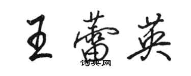 駱恆光王蕾英行書個性簽名怎么寫