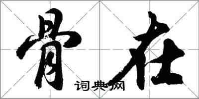 胡問遂骨在行書怎么寫